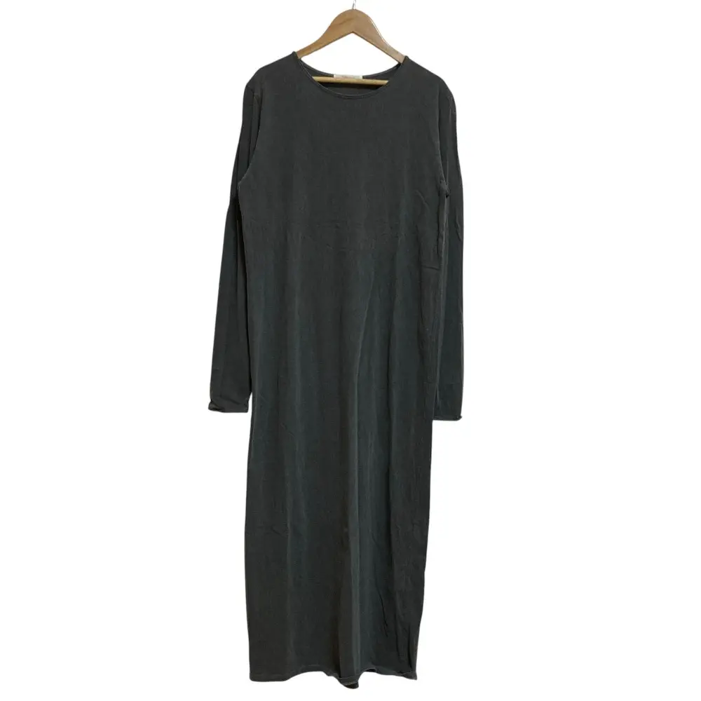 23SS Plage プラージュ セイヒンカコウ Jersey ワンピース 長袖 Iライン ロングドレス サイズ36 チャコールグレー
