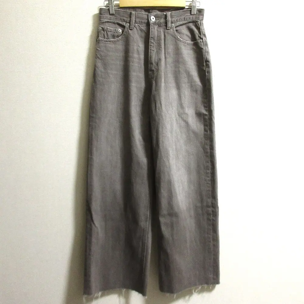 25SS Plage プラージュ Tendre nature color カットオフ ワイド ジーンズ デニムパンツ サイズ38 ブラウン