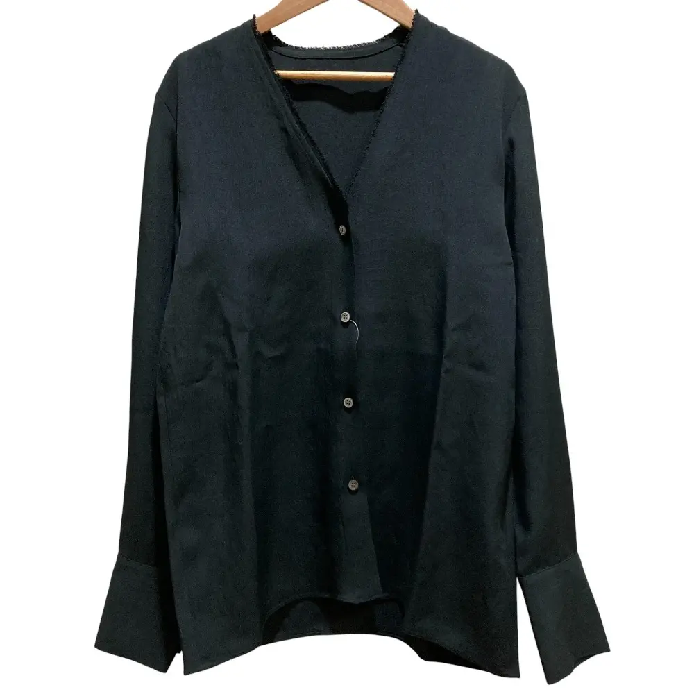 25AW R'IAM-PLAGE リアム プラージュ R’IAM ノーカラーシャツ 25050922604030 サイズF ブラック