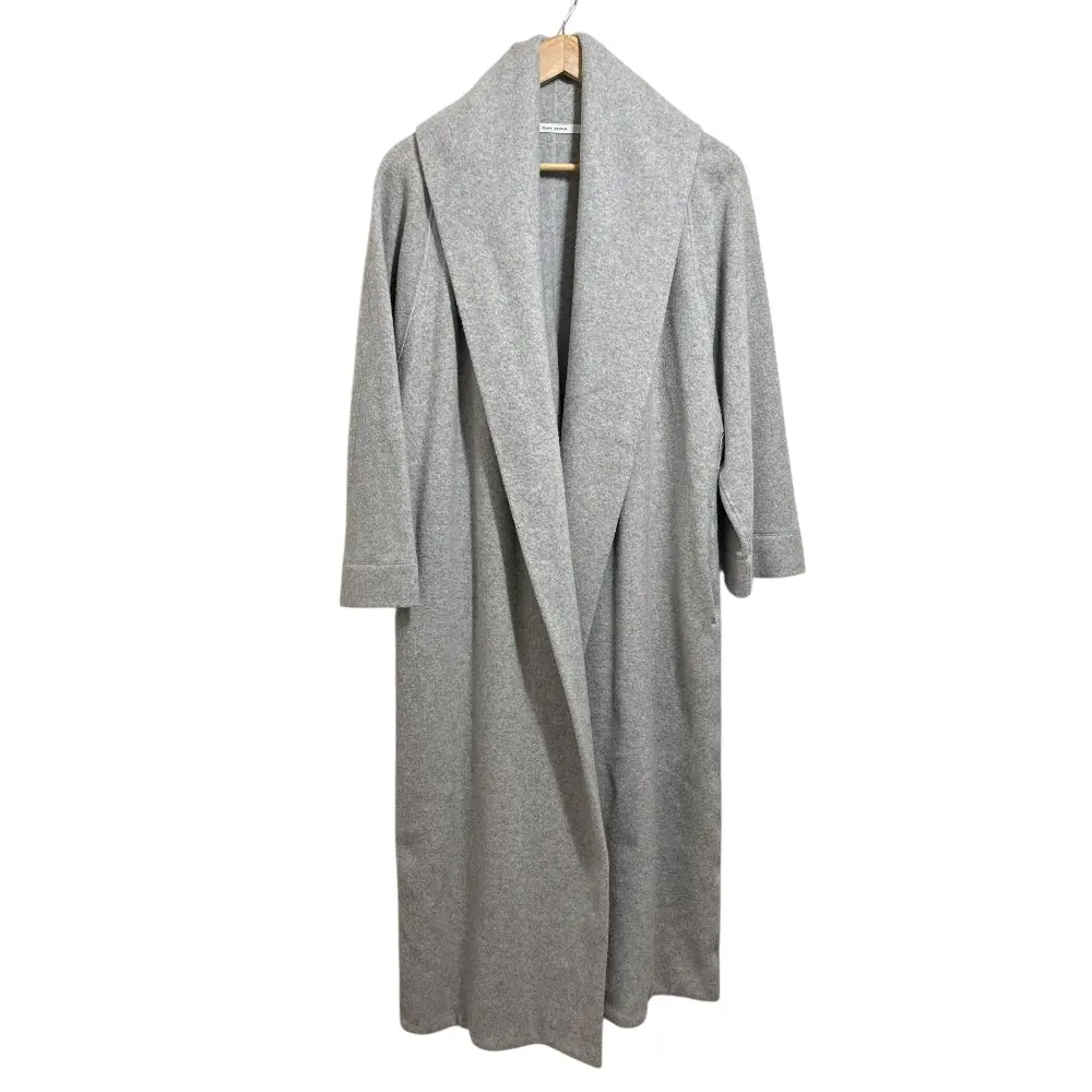 PLAIN PEOPLE プレインピープル カシミヤブレンド オープンフロント ニットコート サイズ3 ライトグレー