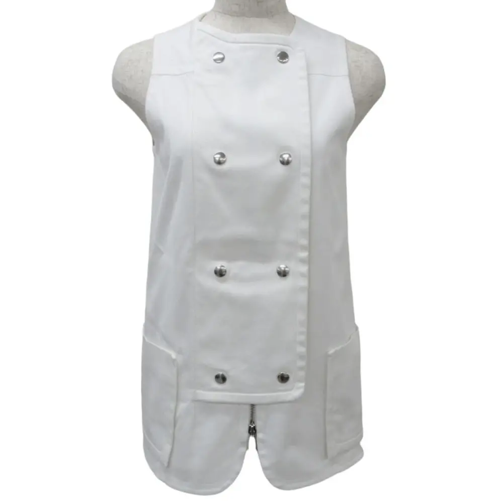 PLAN C プランシー ダブルブレスト ジレ ベスト 36 ホワイト