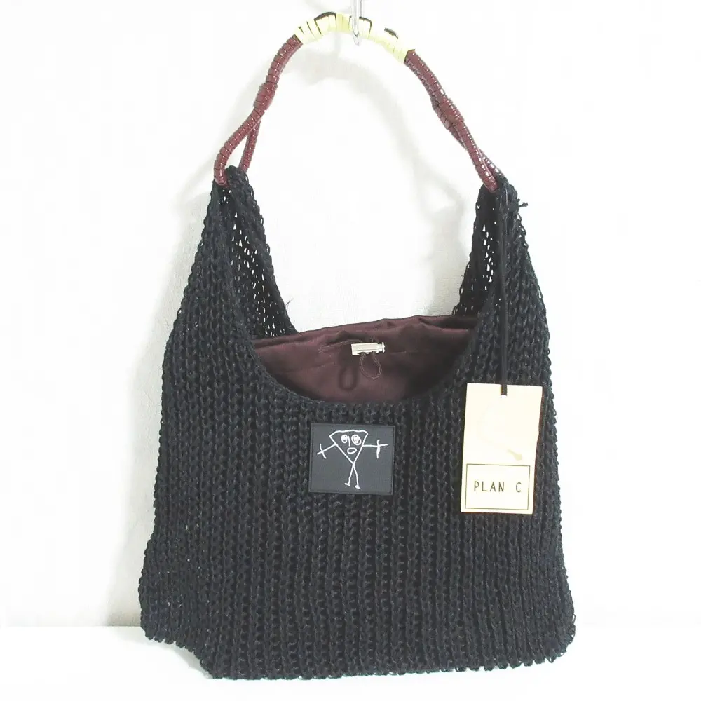 Plan C プランC ビアンカ ショッパータンクトップ リネン メッシュニットハンドバッグ SHCBF51A01 ブラック