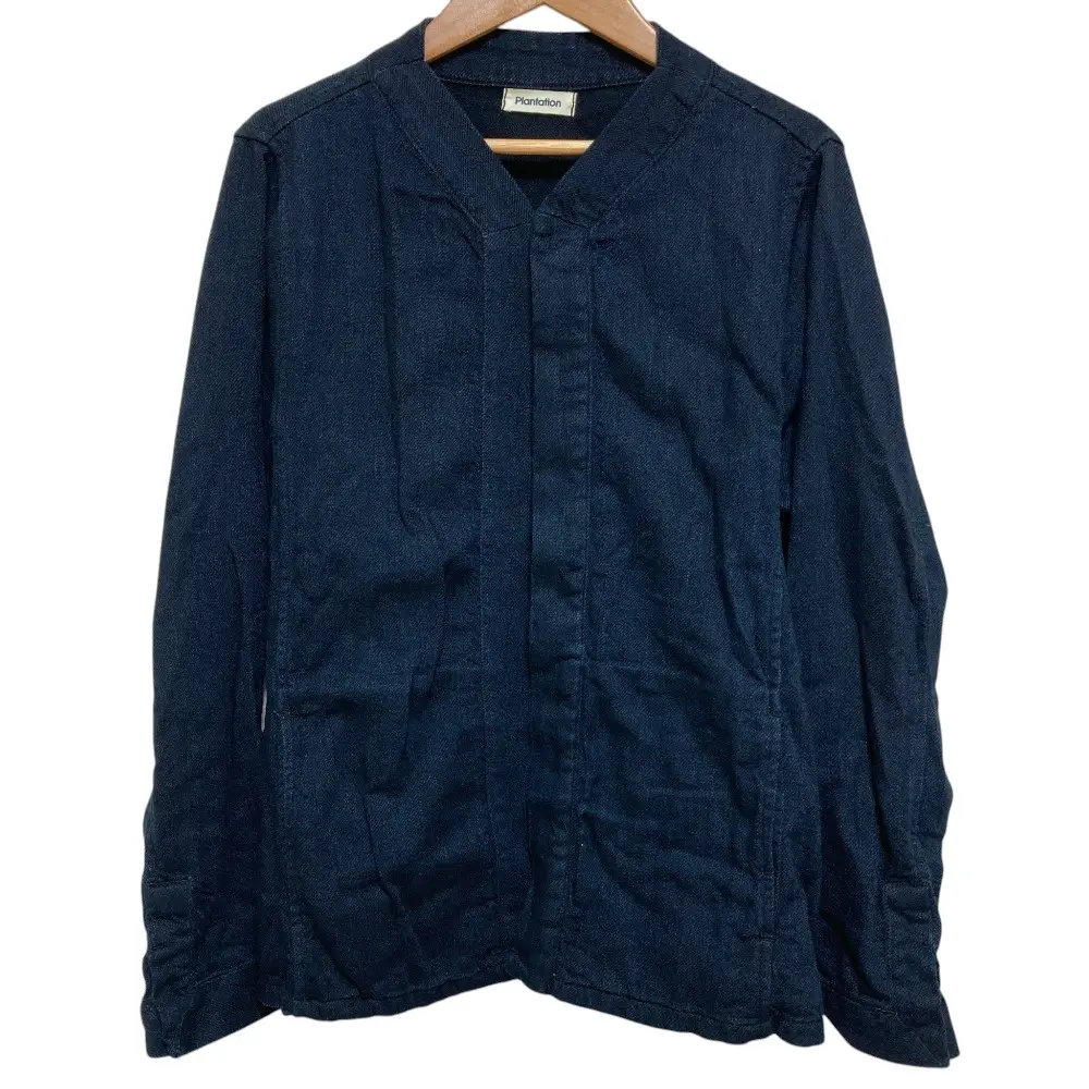 Plantation プランテーション ノーカラー デニムシャツ PL73FD008 サイズM ネイビーの買取実績【2026年3月買取】