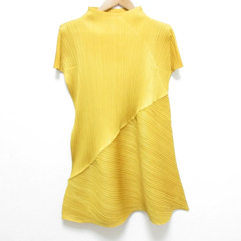 21AW PLEATS PLEASE プリーツプリーズ ミニワンピース チュニックブラウス PP13-JT501 サイズ3 イエロー
