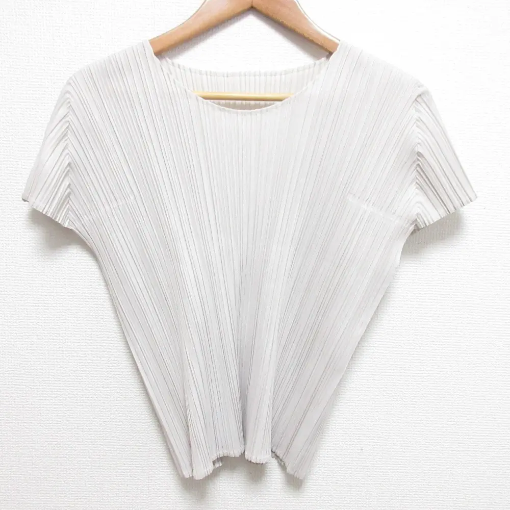 PLEATS PLEASE プリーツプリーズ イッセイミヤケ ショートスリーブ カットソー PP93-JK601 サイズ3 オフホワイト