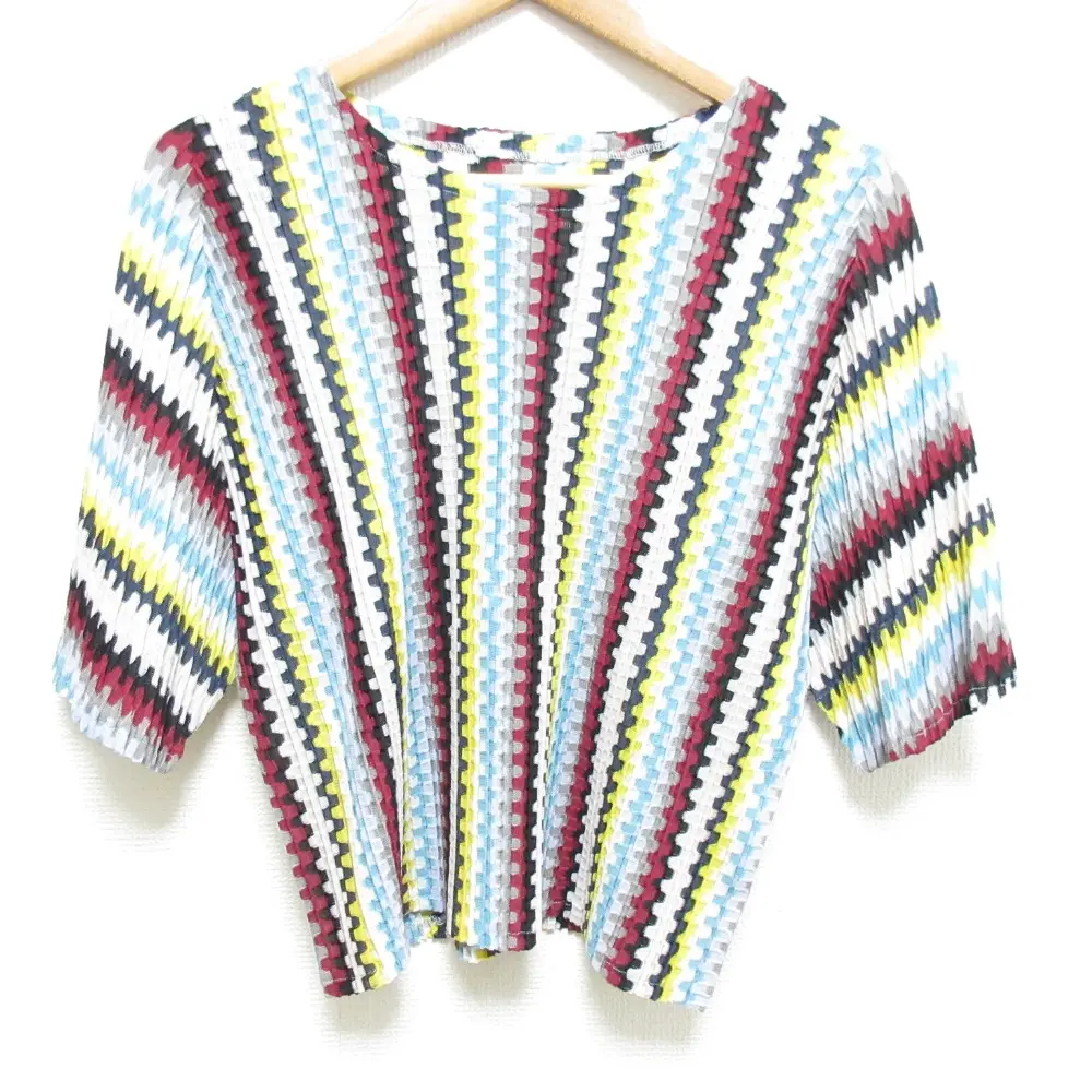 PLEATS PLEASE プリーツプリーズ イッセイミヤケ 総柄 ショートスリーブ カットソー PP01-JK501 サイズ3 マルチカラー