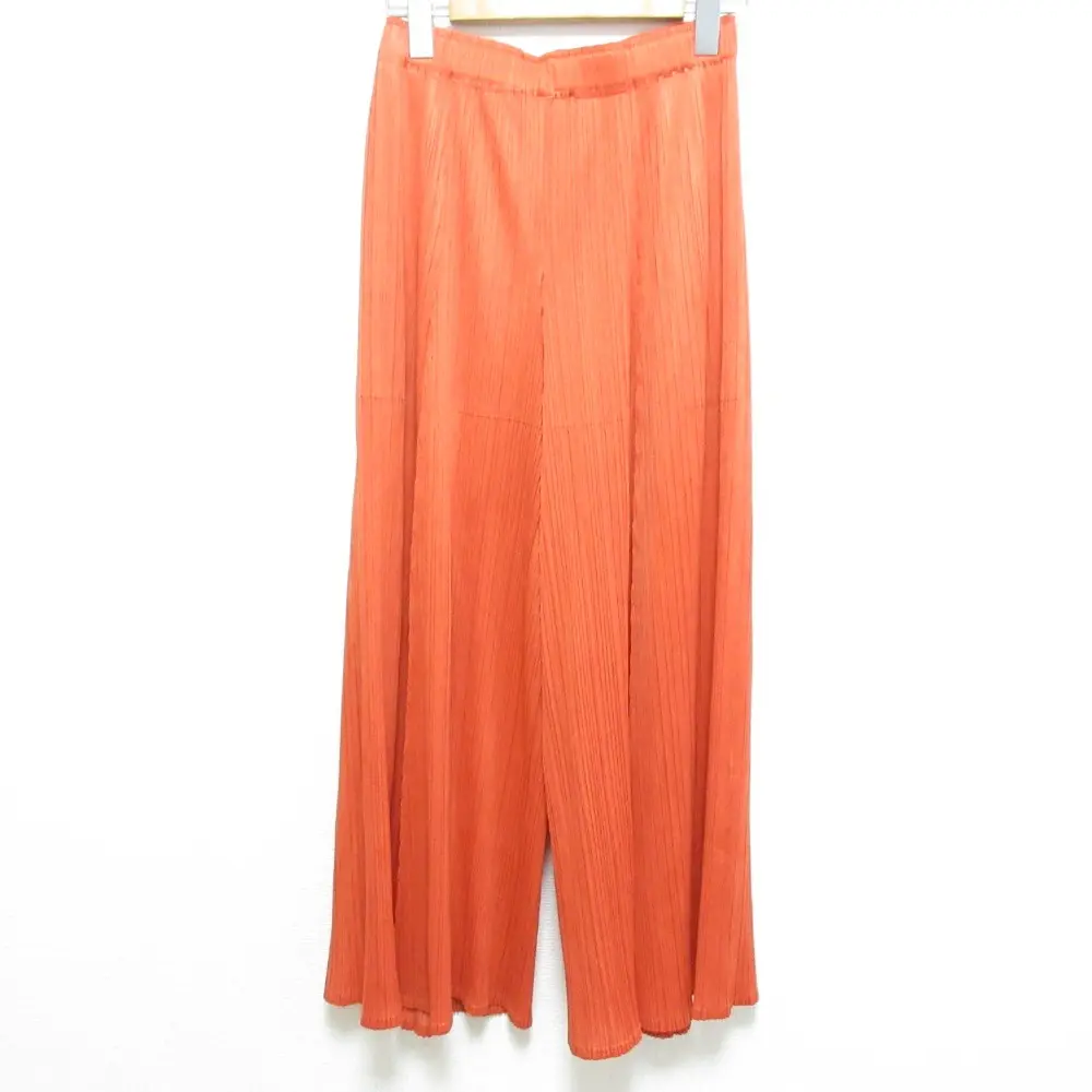 20AW PLEATS PLEASE プリーツプリーズ フレア ワイドパンツ PP03-JF205 サイズ3 レッド