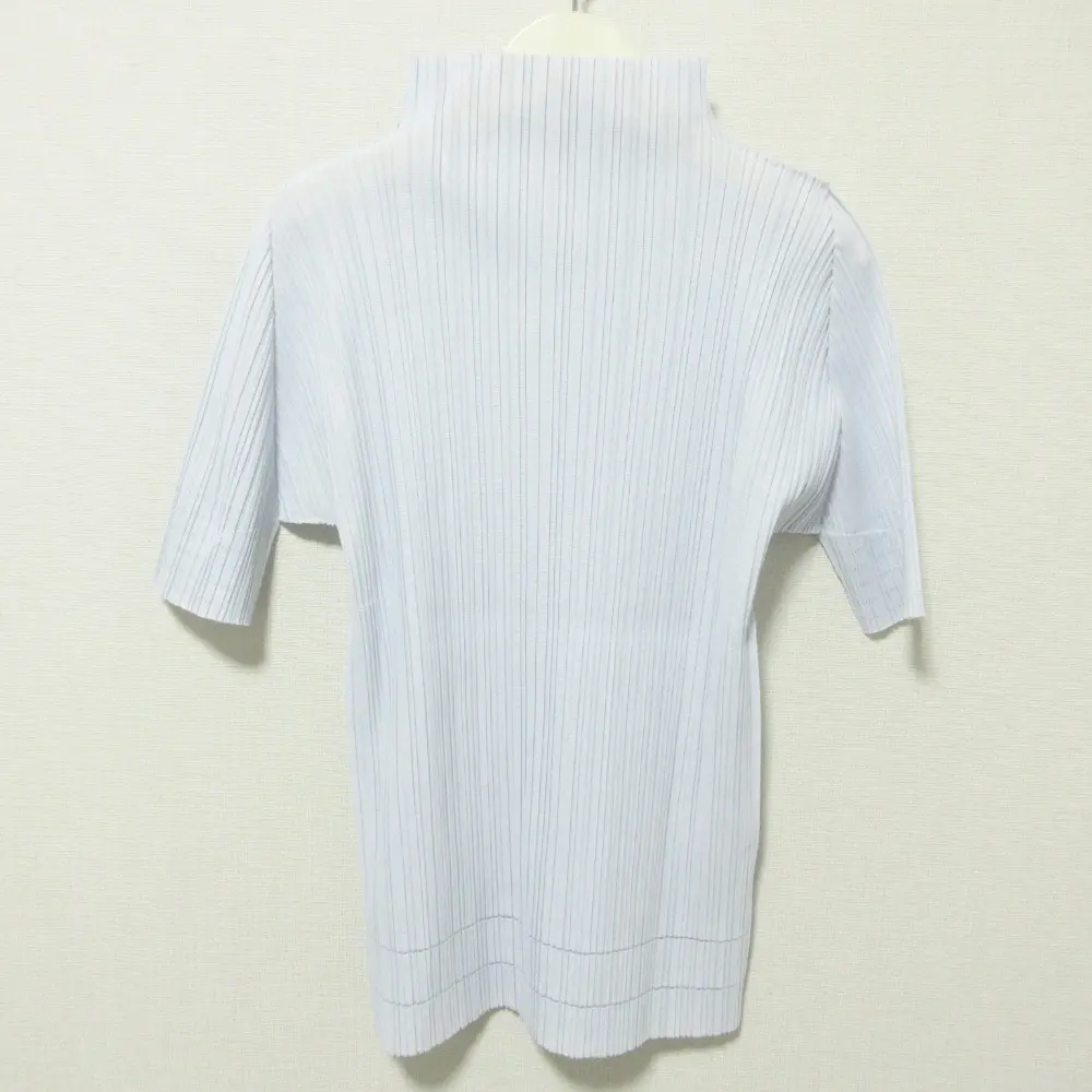 22SS PLEATS PLEASE プリーツプリーズ イッセイミヤケ A-POC INSIDE ハイネック ショートスリーブ カットソー PP21JK933 ライトブルー