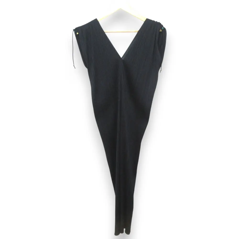 PLEATS PLEASE ISSEY MIYAKE プリーツプリーズ イッセイミヤケ ドローコード ノースリーブ ロングワンピース PP33-JH675 3 ブラック