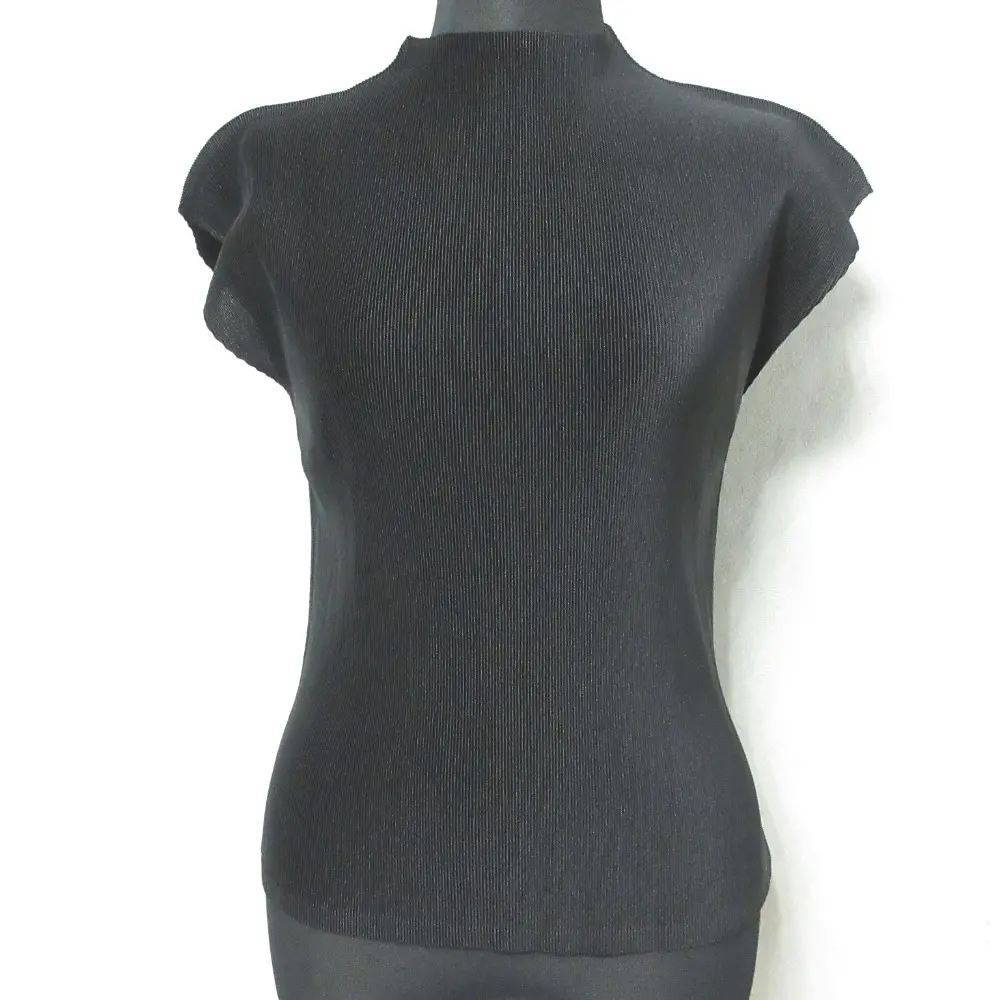 PLEATS PLEASE ISSEY MIYAKE プリーツプリーズ イッセイミヤケ フレンチスリーブ ボトルネック カットソー PP31-FK365 3 ブラック