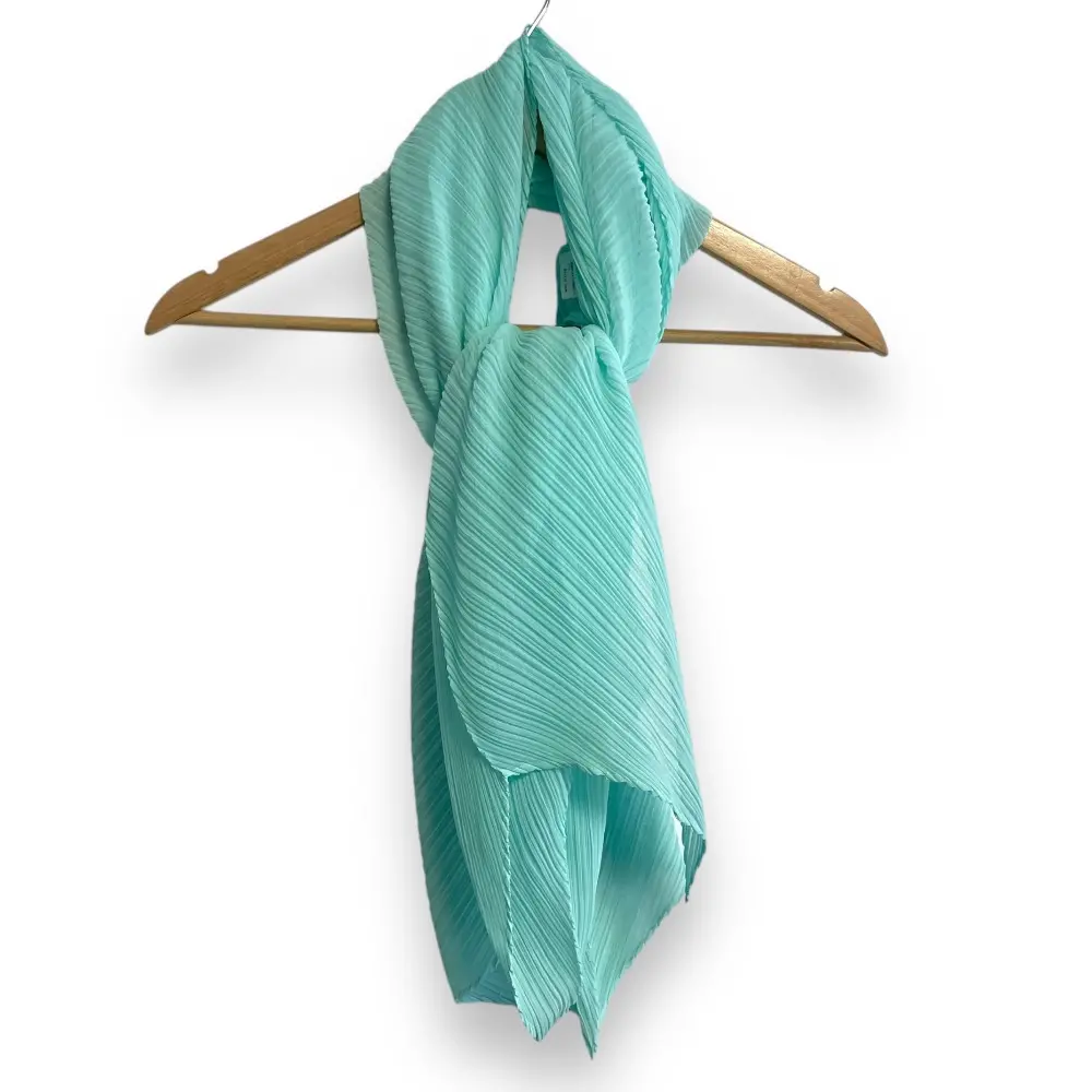 PLEATS PLEASE ISSEY MIYAKE プリーツプリーズ イッセイミヤケ シアー プリーツ ストール ショール エメラルドグリーン