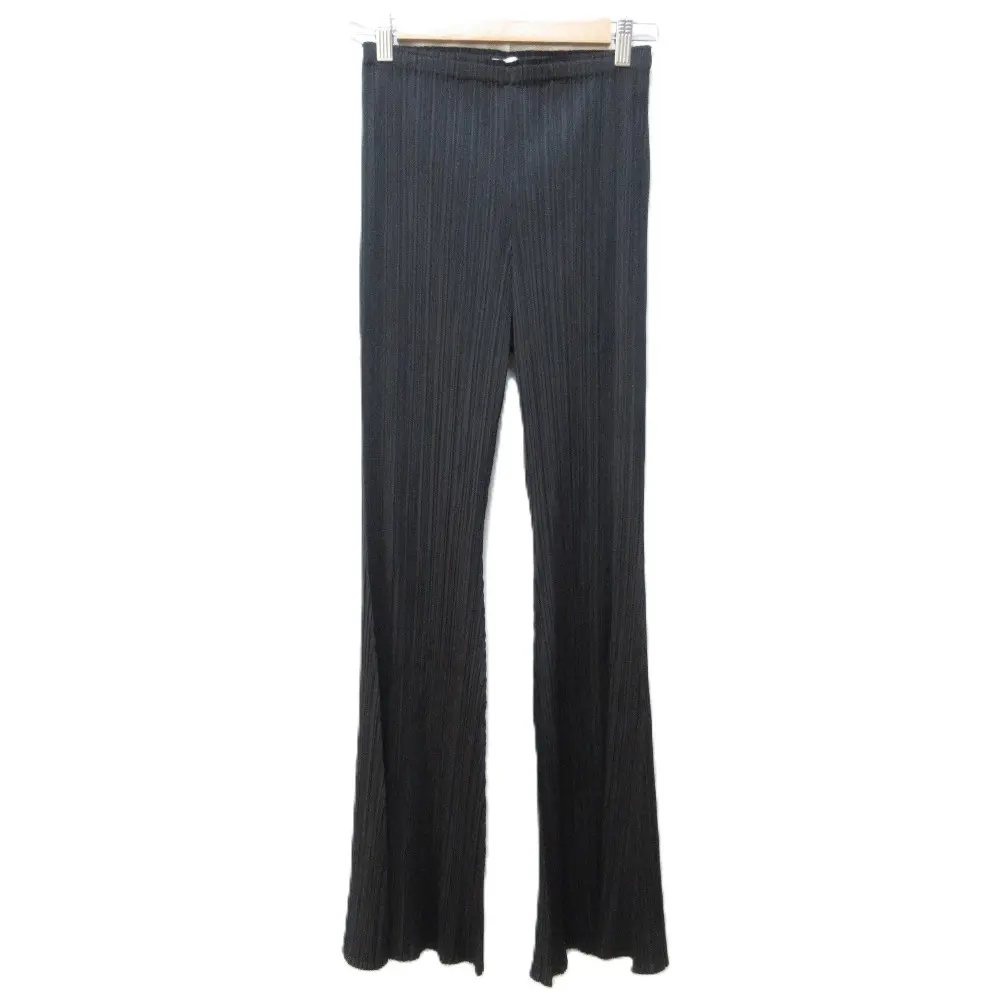 ISSEY MIYAKE PLEATS PLEASE イッセイミヤケ プリーツプリーズ イージーウエスト フレアパンツ 3 ブラック