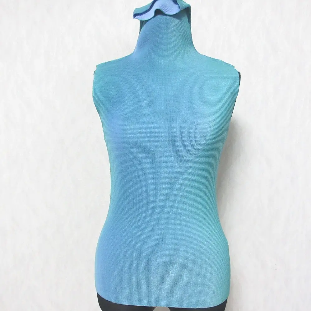 PLEATS PLEASE ISSEY MIYAKE プリーツプリーズ イッセイミヤケ ハイネック ノースリーブ カットソー PP43FK642 3 ブルーグリーン