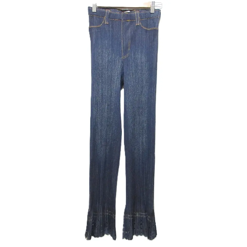 ISSEY MIYAKE PLEATS PLEASE イッセイミヤケ プリーツプリーズ デニム転写 プリーツイージーパンツ 3 インディゴ