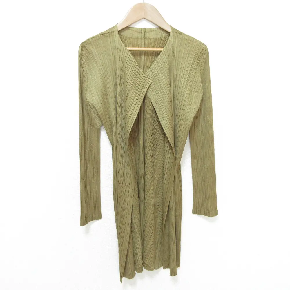 PLEATS PLEASE ISSEY MIYAKE プリーツプリーズ イッセイミヤケ ロングスリーブ カーディガン PP43-JA181 3 ブラウン