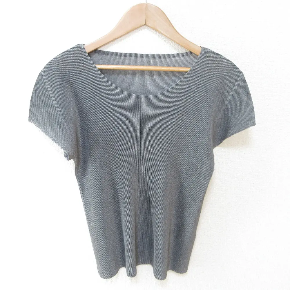 PLEATS PLEASE ISSEY MIYAKE プリーツプリーズ イッセイミヤケ ショートスリーブ プルオーバー カットソー PP02-FK102 3 グレー
