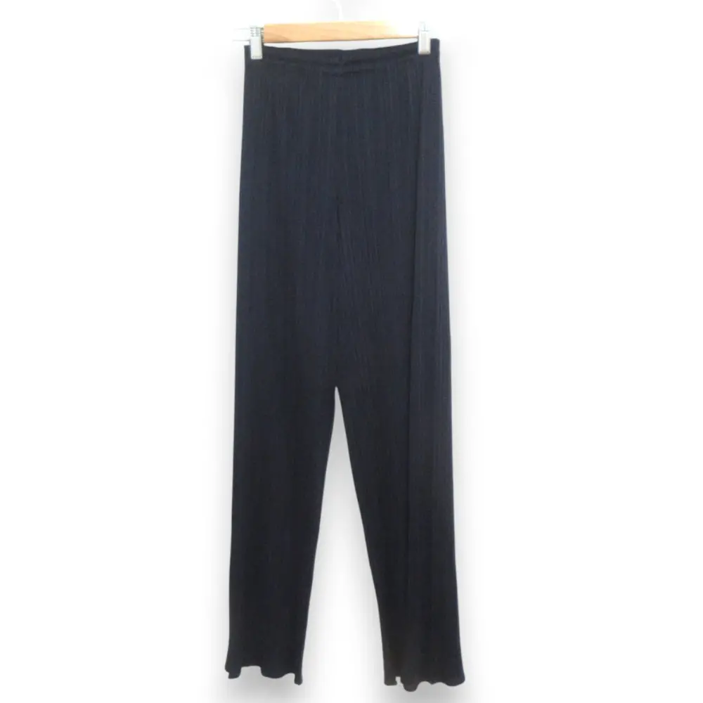 PLEATS PLEASE ISSEY MIYAKE プリーツプリーズ イッセイミヤケ ストレート イージーパンツ PP05-JF004 サイズ3 ネイビー