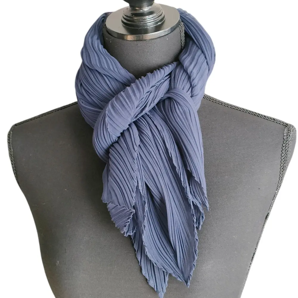 PLEATS PLEASE ISSEY MIYAKE プリーツプリーズ イッセイミヤケ シアープリーツ スカーフ ストール PP04-AD027 ネイビー