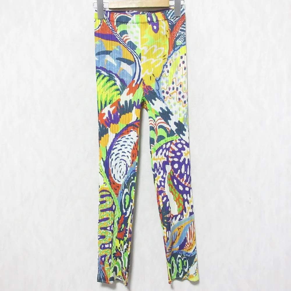 23AW PLEATS PLEASE プリーツプリーズ イッセイミヤケ SNOWRUNNER アニマルプリント イージーパンツ PP33JF692 3 マルチカラー