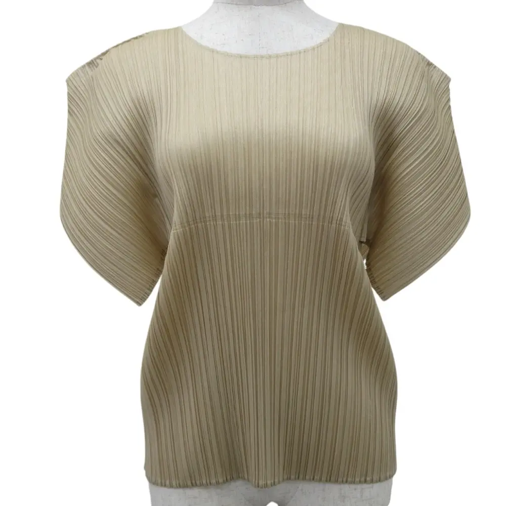 24AW PLEATS PLEASE プリーツプリーズ イッセイミヤケ MONTHLY COLORS AUGUST ショートスリーブ カットソー PP43JK121 3 ベージュ