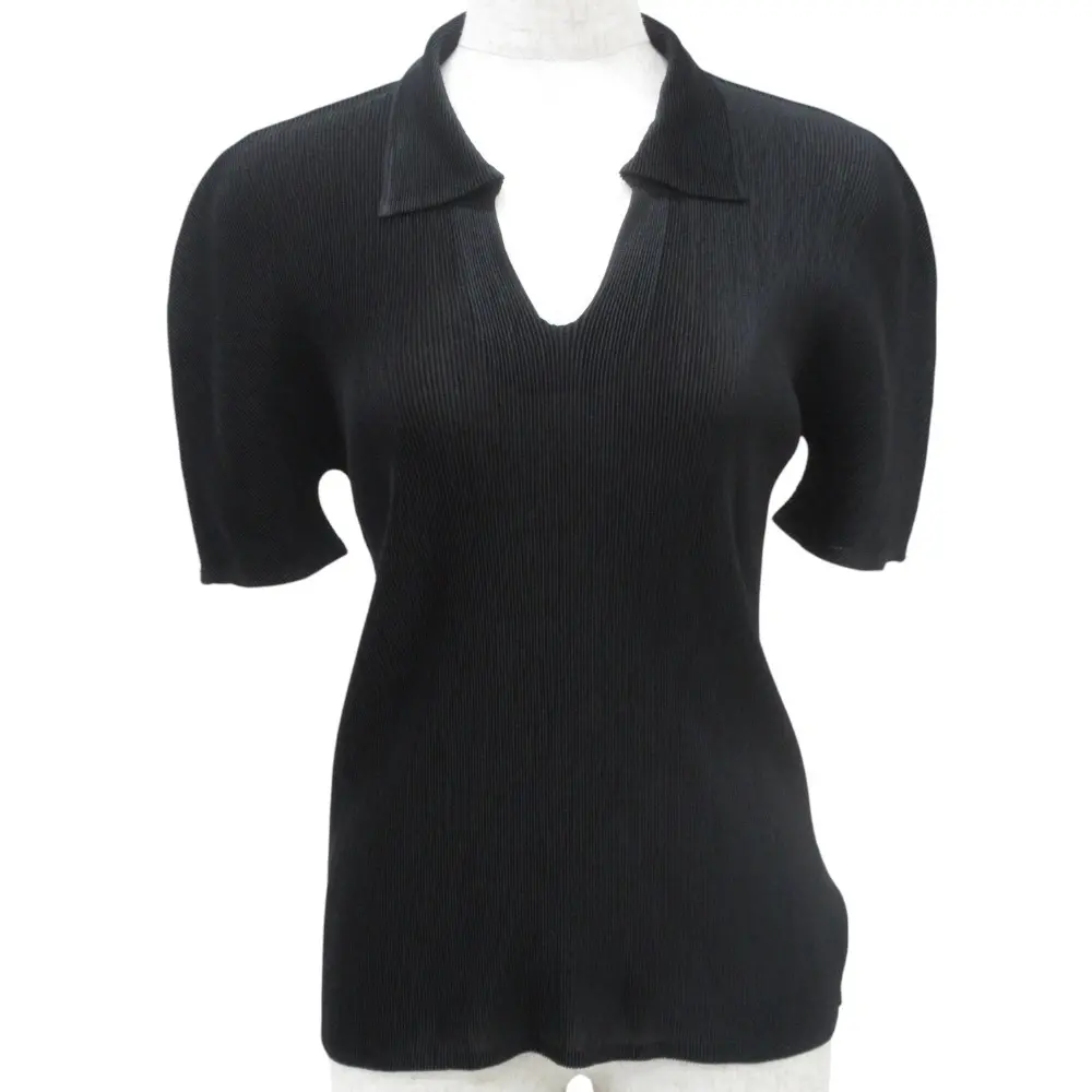 PLEATS PLEASE プリーツプリーズ イッセイミヤケ ショートスリーブカットソー PP21-FK106 サイズ3 ブラック