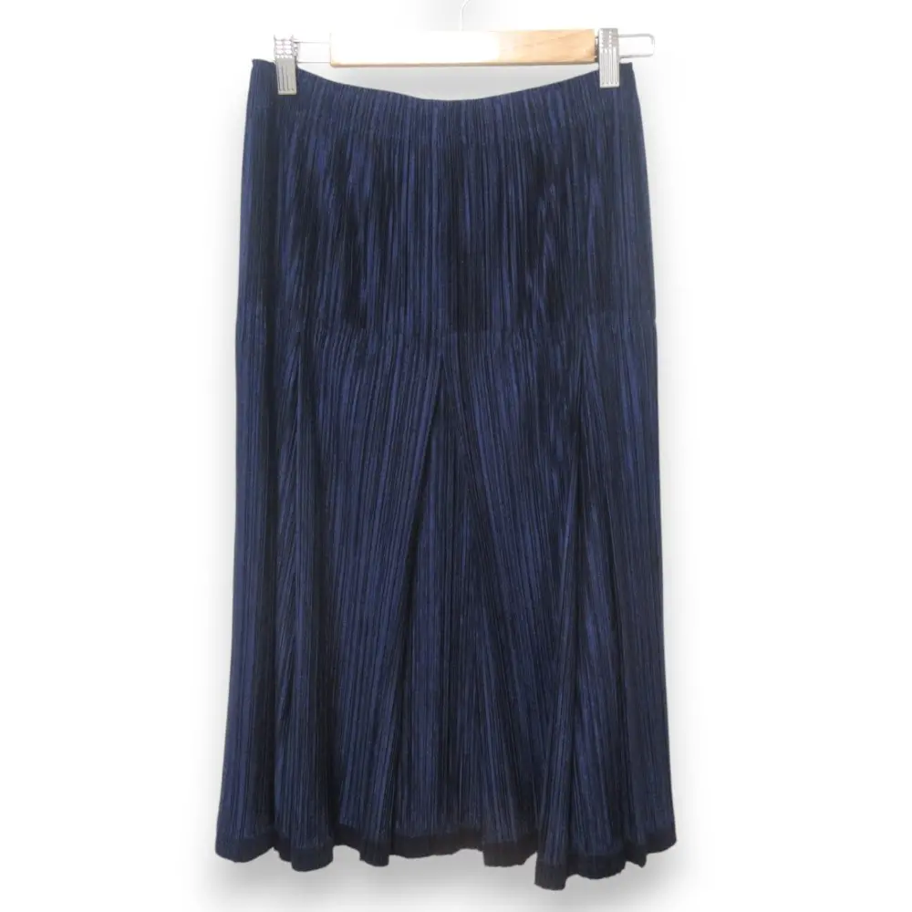 PLEATS PLEASE ISSEY MIYAKE プリーツプリーズ イッセイミヤケ ボックスプリーツ ミモレ丈スカート PP63-JG734 サイズ5 ネイビー