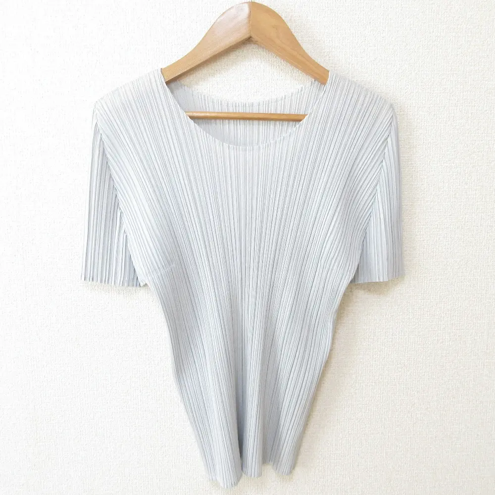 PLEATS PLEASE プリーツプリーズ イッセイミヤケ クルーネック ショートスリーブ カットソー PP55-JK103 3 ライトグレー
