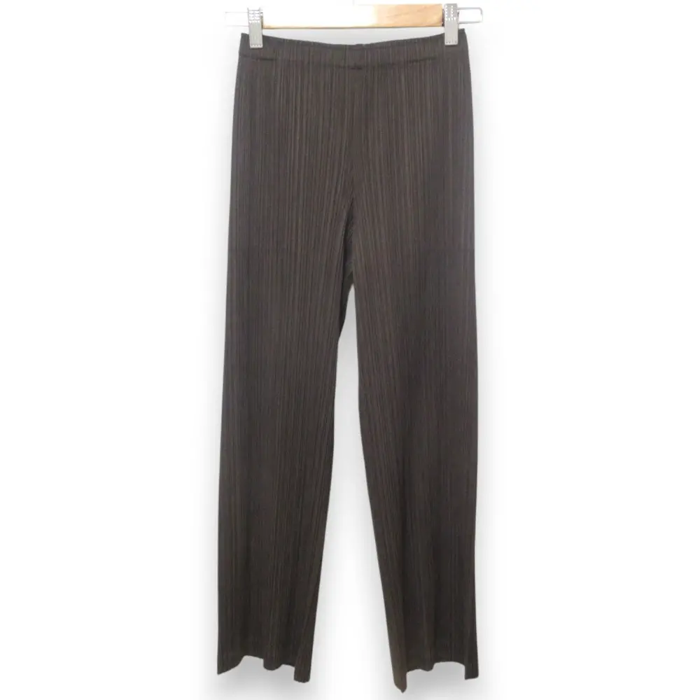 PLEATS PLEASE ISSEY MIYAKE プリーツプリーズ イッセイミヤケ ストレート イージーパンツ PP03-JF414 サイズ0 ブラウン