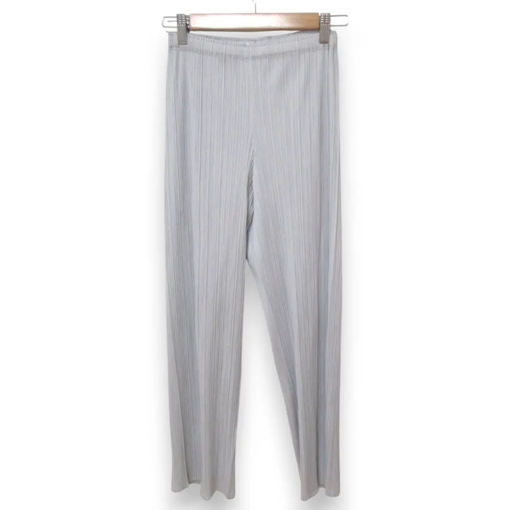 PLEATS PLEASE ISSEY MIYAKE プリーツプリーズ イッセイミヤケ ストレート イージーパンツ PP55-JF105 サイズ0 ライトグレー