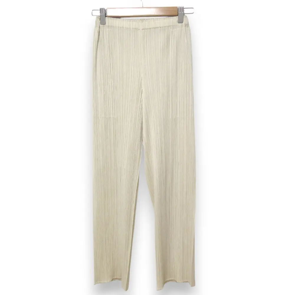 PLEATS PLEASE ISSEY MIYAKE プリーツプリーズ イッセイミヤケ ストレート イージーパンツ PP63-JF423 サイズ1 ライトベージュ