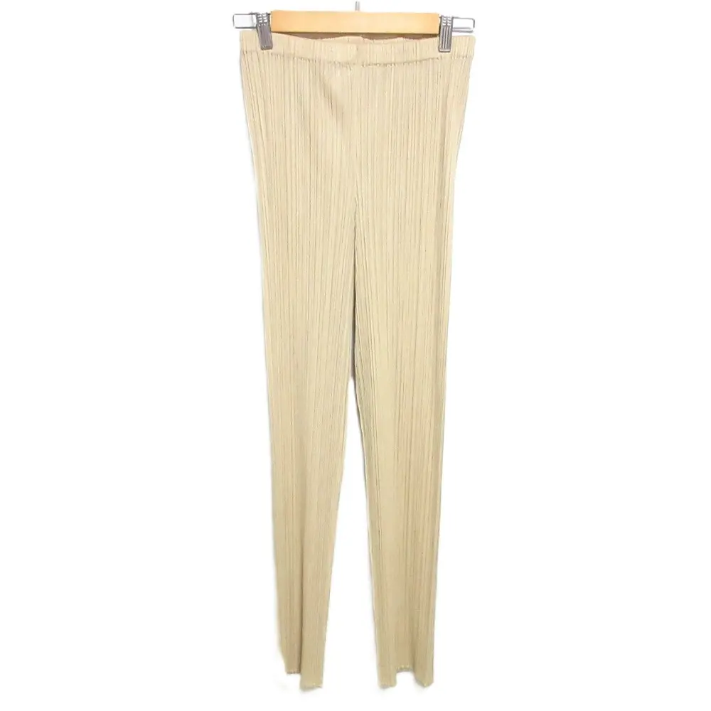 PLEATS PLEASE ISSEY MIYAKE プリーツプリーズ イッセイミヤケ イージー スリムパンツ レギパン PP04-JF609 3 ベージュ