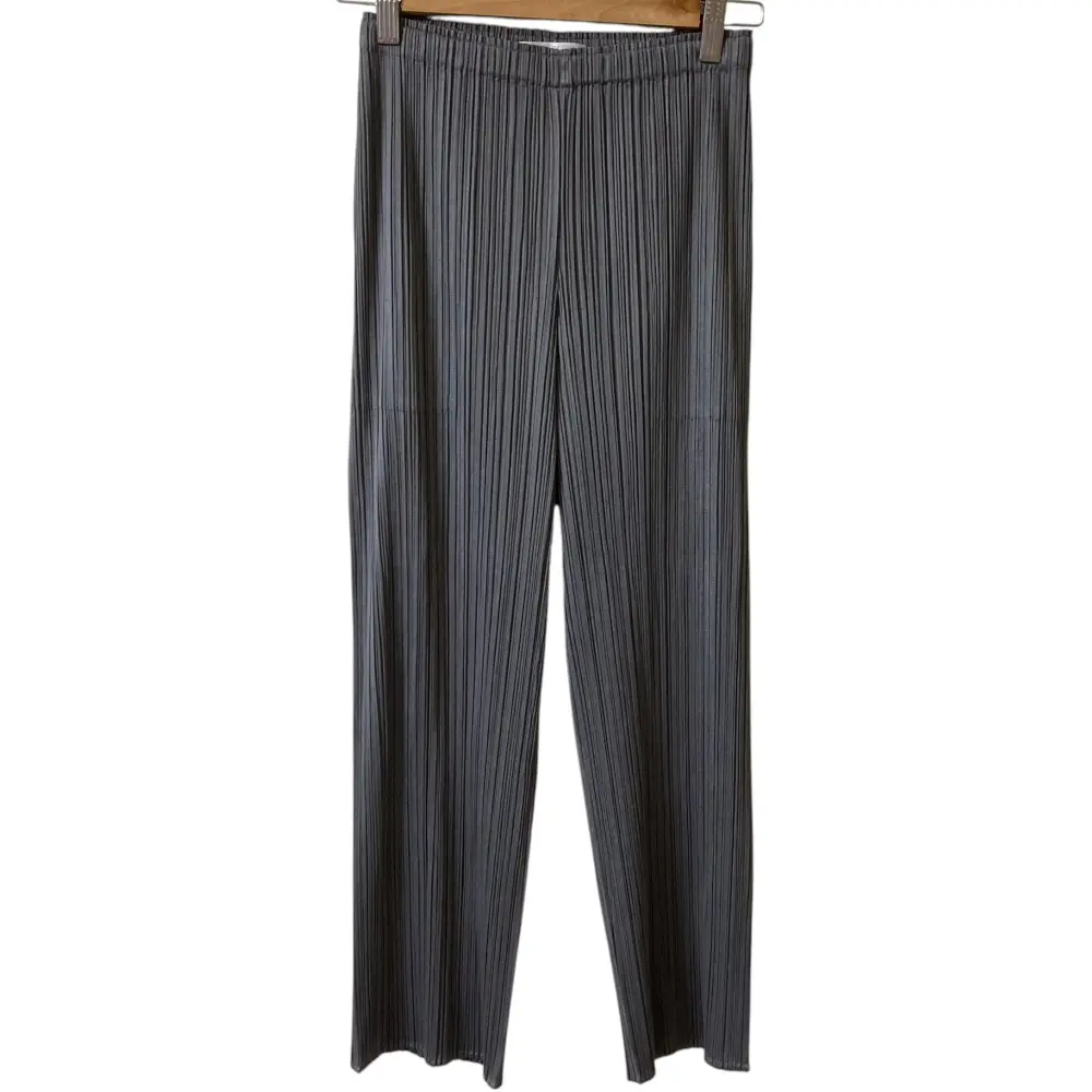 PLEATS PLEASE ISSEY MIYAKE プリーツプリーズ イッセイミヤケ スリムパンツ PP55-JF111 サイズ0 グレー