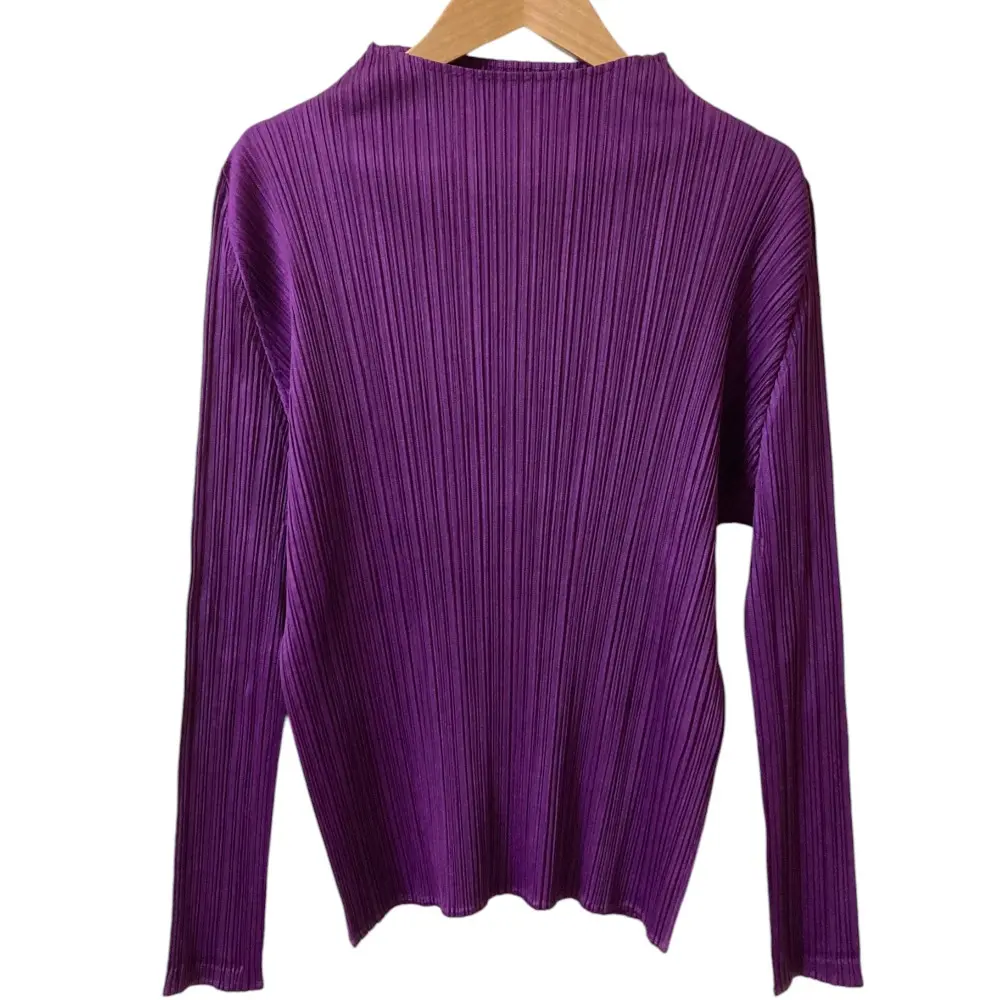 PLEATS PLEASE ISSEY MIYAKE プリーツプリーズ イッセイミヤケ 長袖 ハイネック カットソー PP73-JK221 サイズ4 パープル