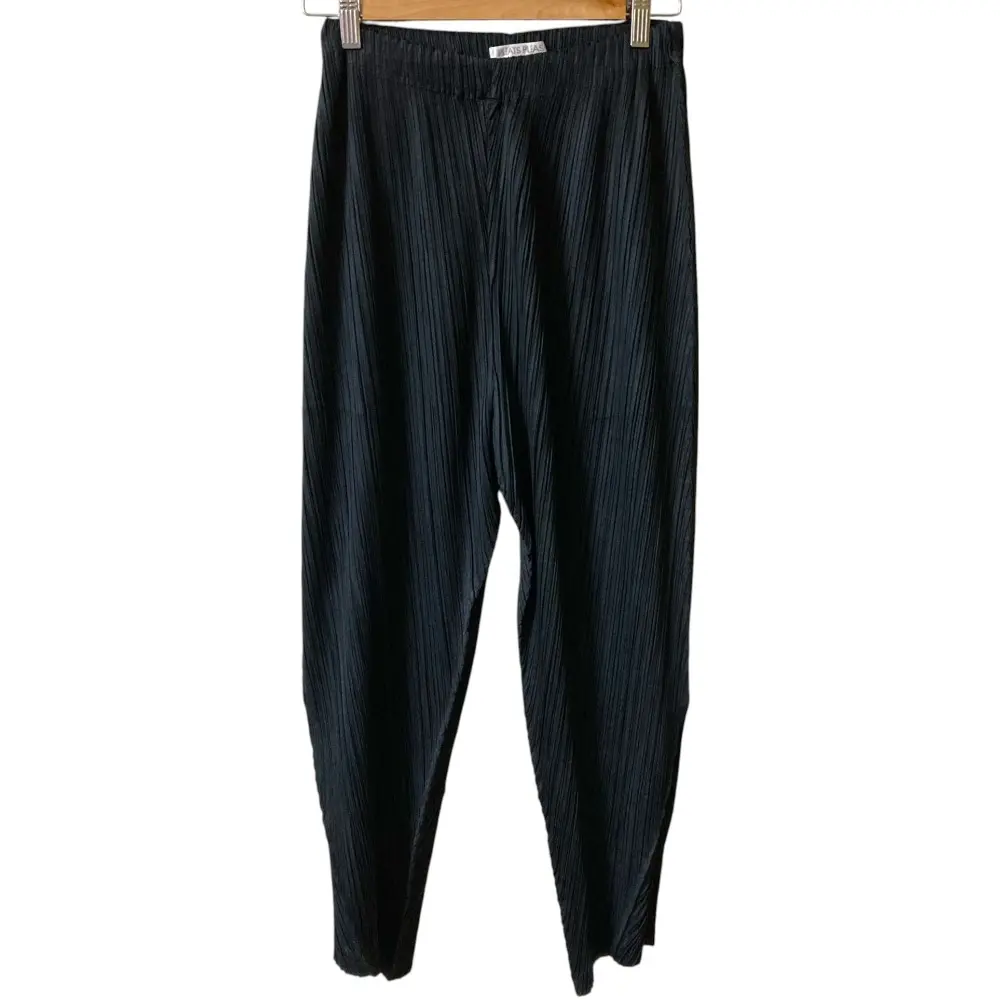 PLEATS PLEASE ISSEY MIYAKE プリーツプリーズ イッセイミヤケ テーパードパンツ PP73-JF411 サイズ1 ブラック