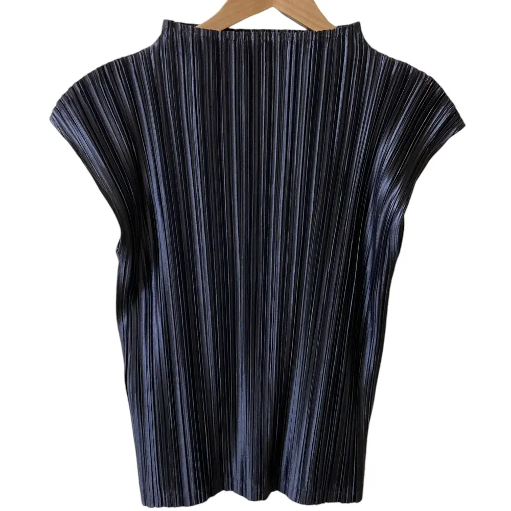 PLEATS PLEASE プリーツプリーズ イッセイミヤケ フレンチスリーブ カットソー PP63-JK226 サイズ4 メタリックグレー