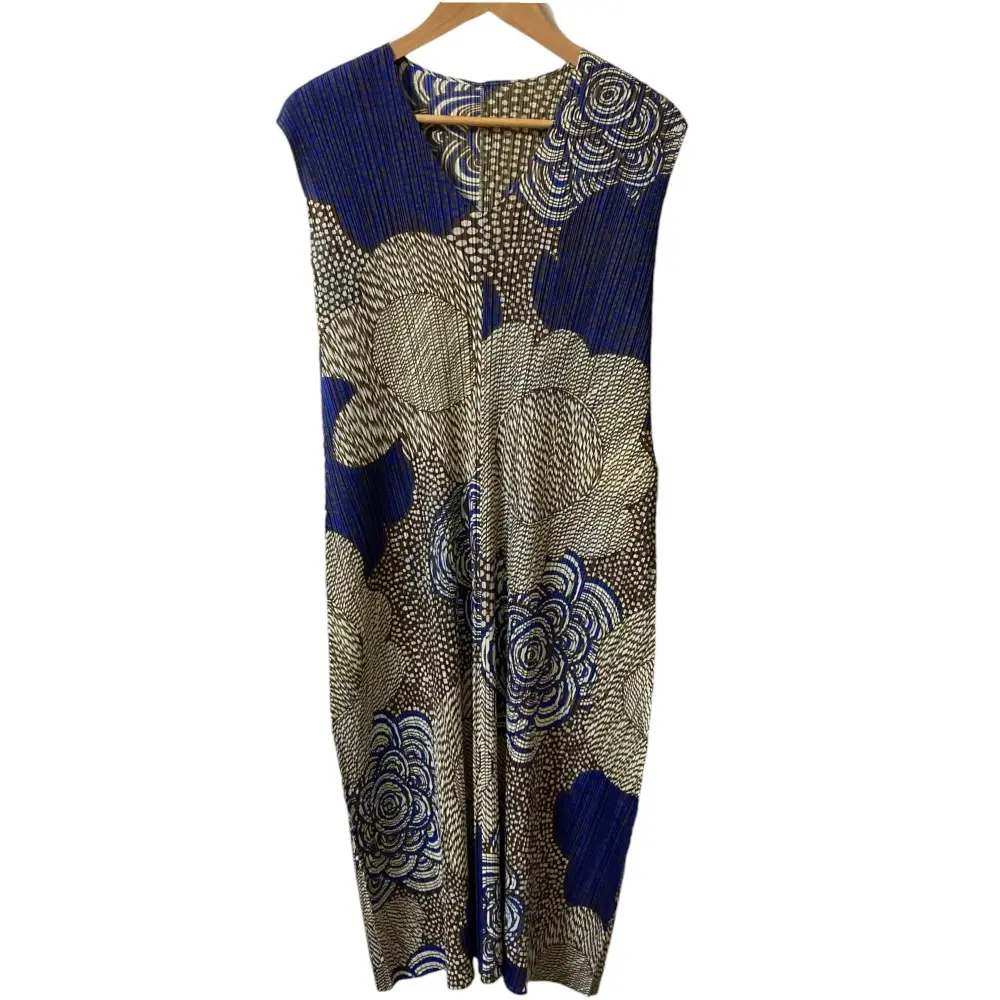 PLEATS PLEASE ISSEY MIYAKE プリーツプリーズ イッセイミヤケ MASS ロングワンピース PP83-JH716 サイズ2 マルチカラー