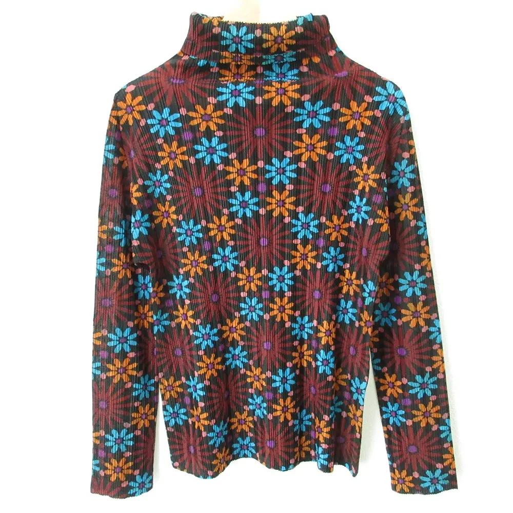 PLEATS PLEASE プリーツプリーズ イッセイミヤケ フラワープリント ロングスリーブ カットソー PP13-FK393 3 マルチカラー