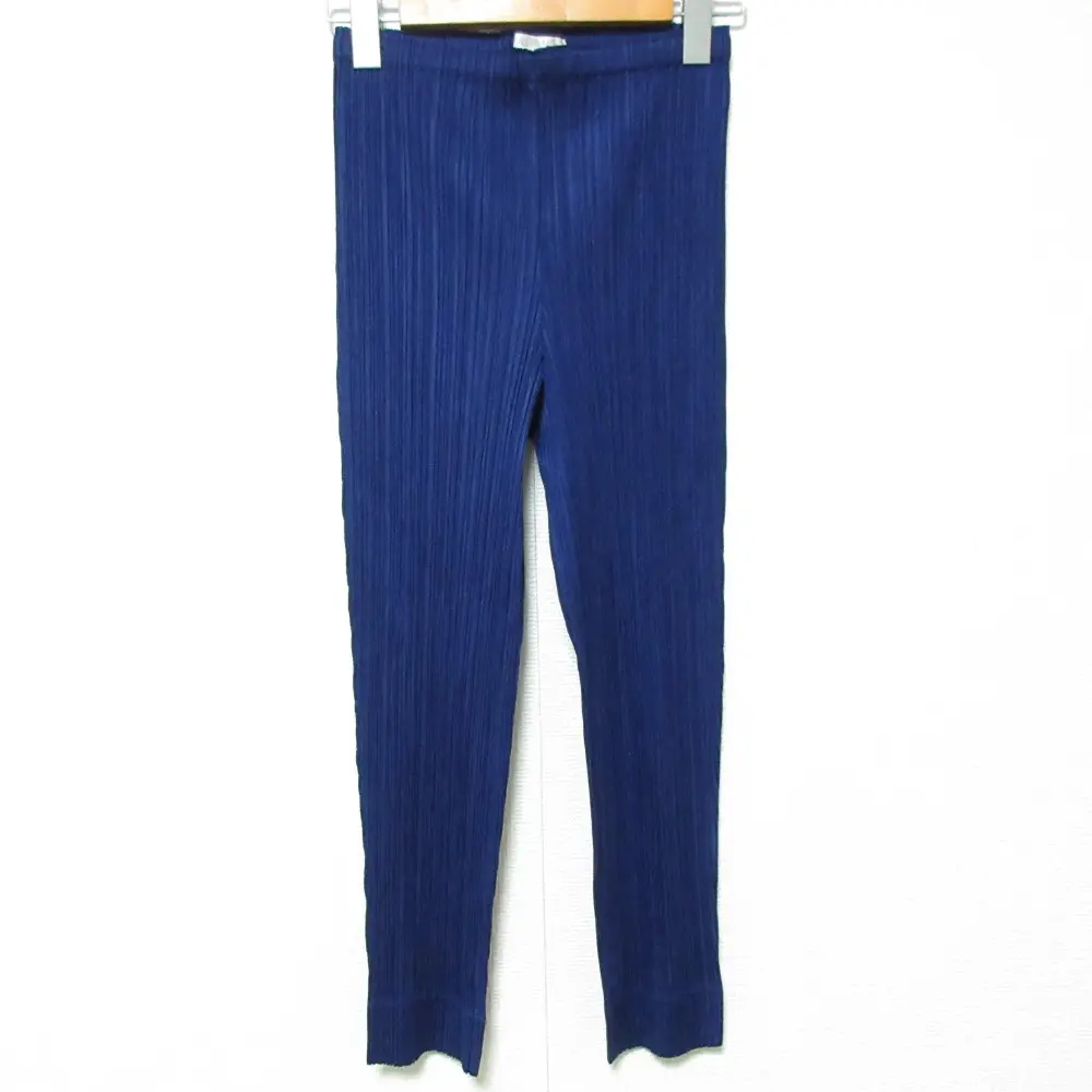 PLEATS PLEASE ISSEY MIYAKE プリーツプリーズ イッセイミヤケ イージー スリムパンツ PP03-JF401 サイズ2 ブルー