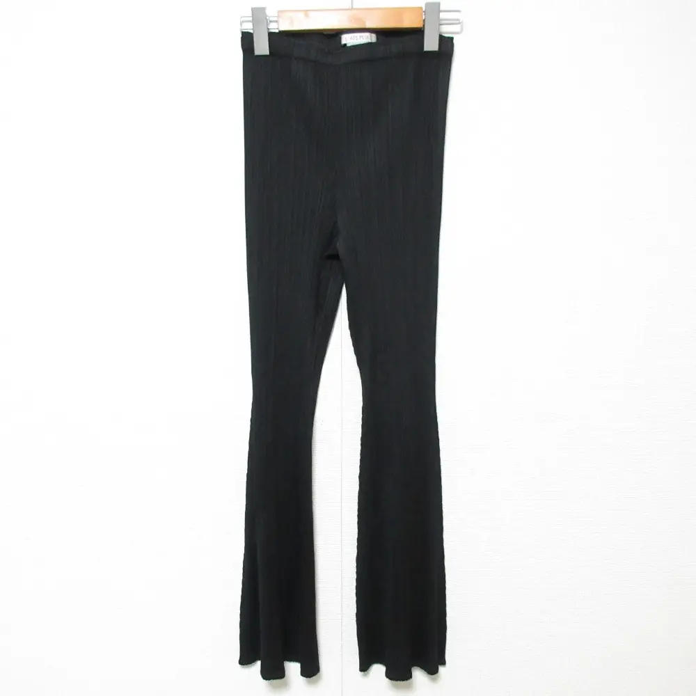 PLEATS PLEASE プリーツプリーズ イッセイミヤケ イージーフレアパンツ PP55-JF104 サイズ2 ブラック