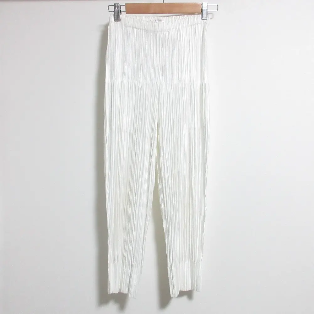 PLEATS PLEASE プリーツプリーズ イッセイミヤケ イージーパンツ PP41-JF182 サイズ3 ホワイト