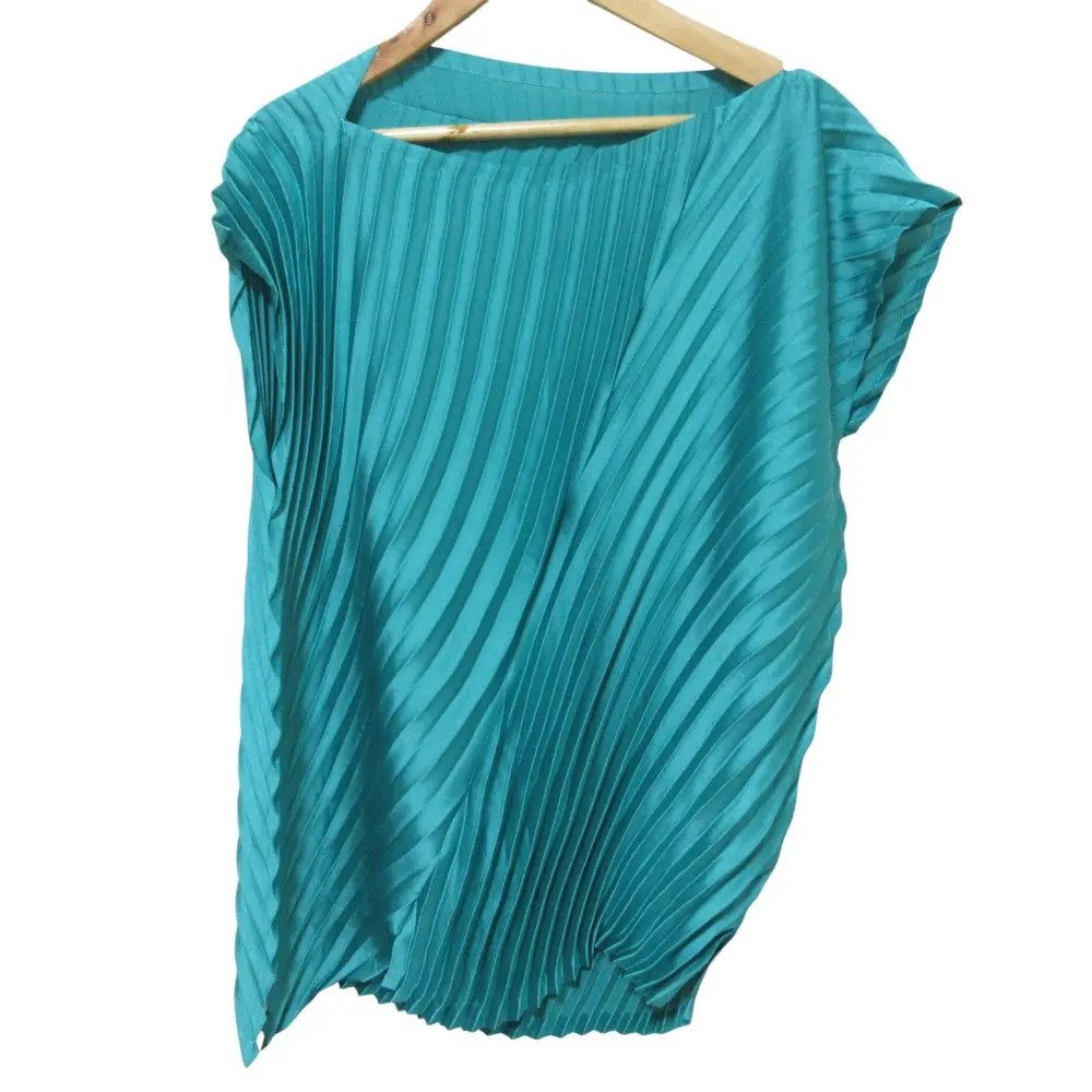 クリーニング済 PLEATS PLEASE ISSEY MIYAKE プリーツプリーズイッセイミヤケ スクエア カットソー 2 エメラルドグリーン