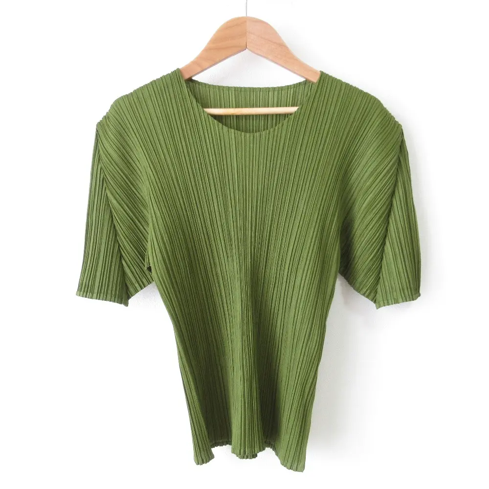 PLEATS PLEASE ISSEY MIYAKE プリーツプリーズ イッセイミヤケ 半袖 カットソー 3 グリーン