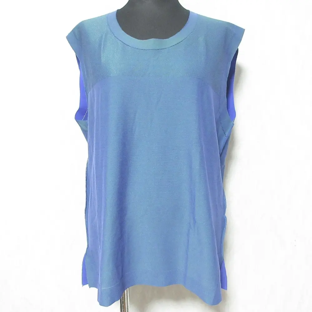 PLEATS PLEASE プリーツプリーズ イッセイミヤケ ノースリーブカットソー PP74LK931 サイズ3 ブルー