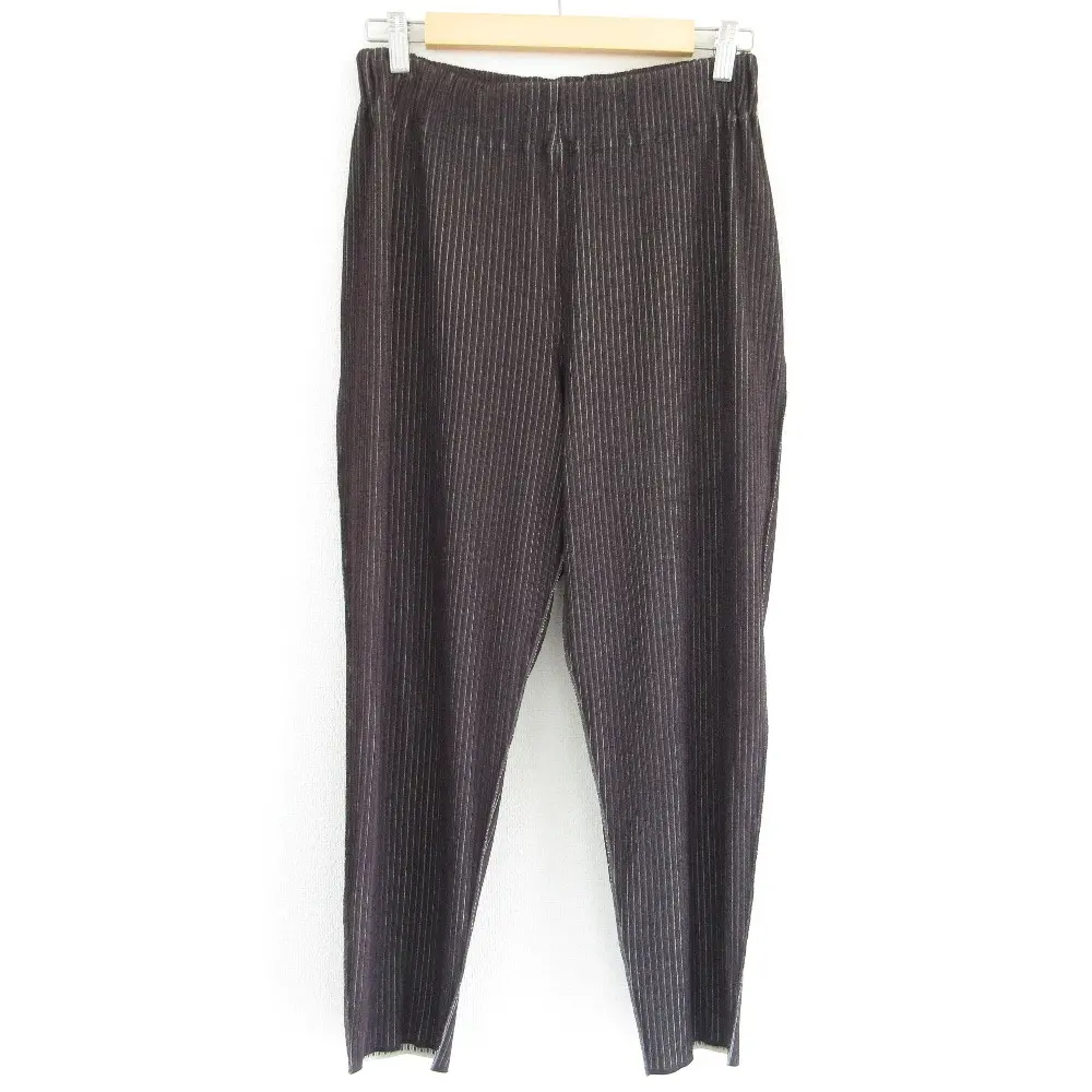 PLEATS PLEASE プリーツプリーズ イッセイミヤケ イージー テーパードパンツ サイズ3 ブラウン