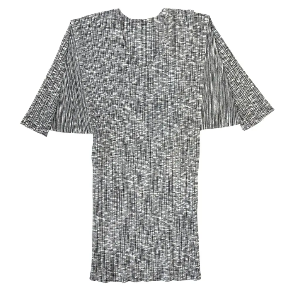 PLEATS PLEASE ISSEY MIYAKE プリーツプリーズ イッセイミヤケ クルーネック 霜降りプリント カットソー PP86-JK733 3 グレー