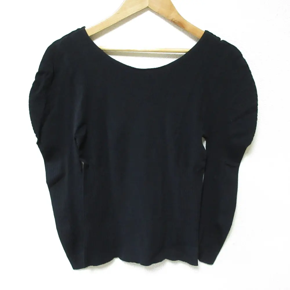 PLEATS PLEASE ISSEY MIYAKE プリーツプリーズ イッセイミヤケ エイポックインサイド 長袖 カットソー プルオーバー 3 ブラック