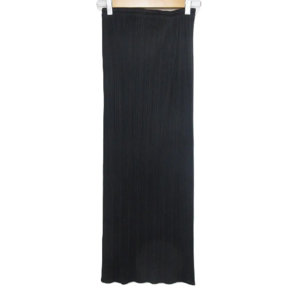 PLEATS PLEASE ISSEY MIYAKE プリーツプリーズイッセイミヤケ マキシ丈 ロングスカート PP04-JG613 サイズ3 ブラック