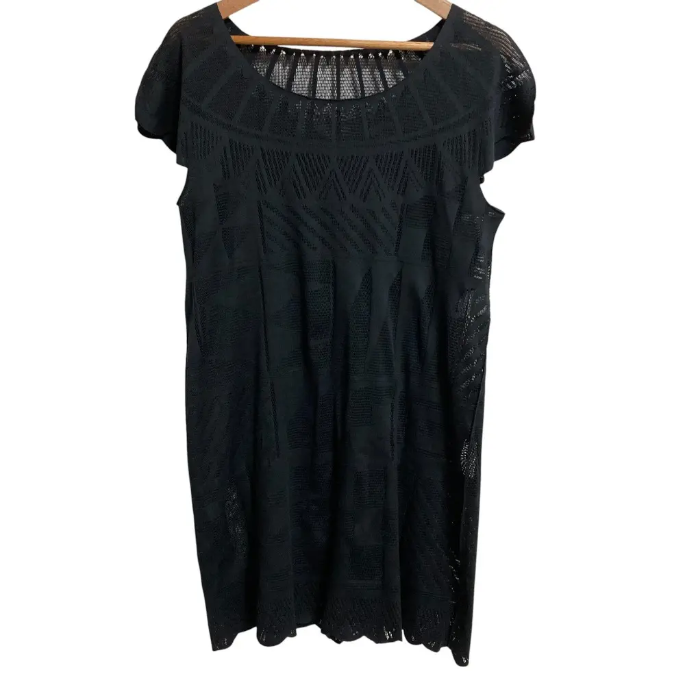 PLEATS PLEASE プリーツプリーズ イッセイミヤケ A.POC INSIDE メッシュ 透かし編み カットソー チュニック サイズ3 ブラック