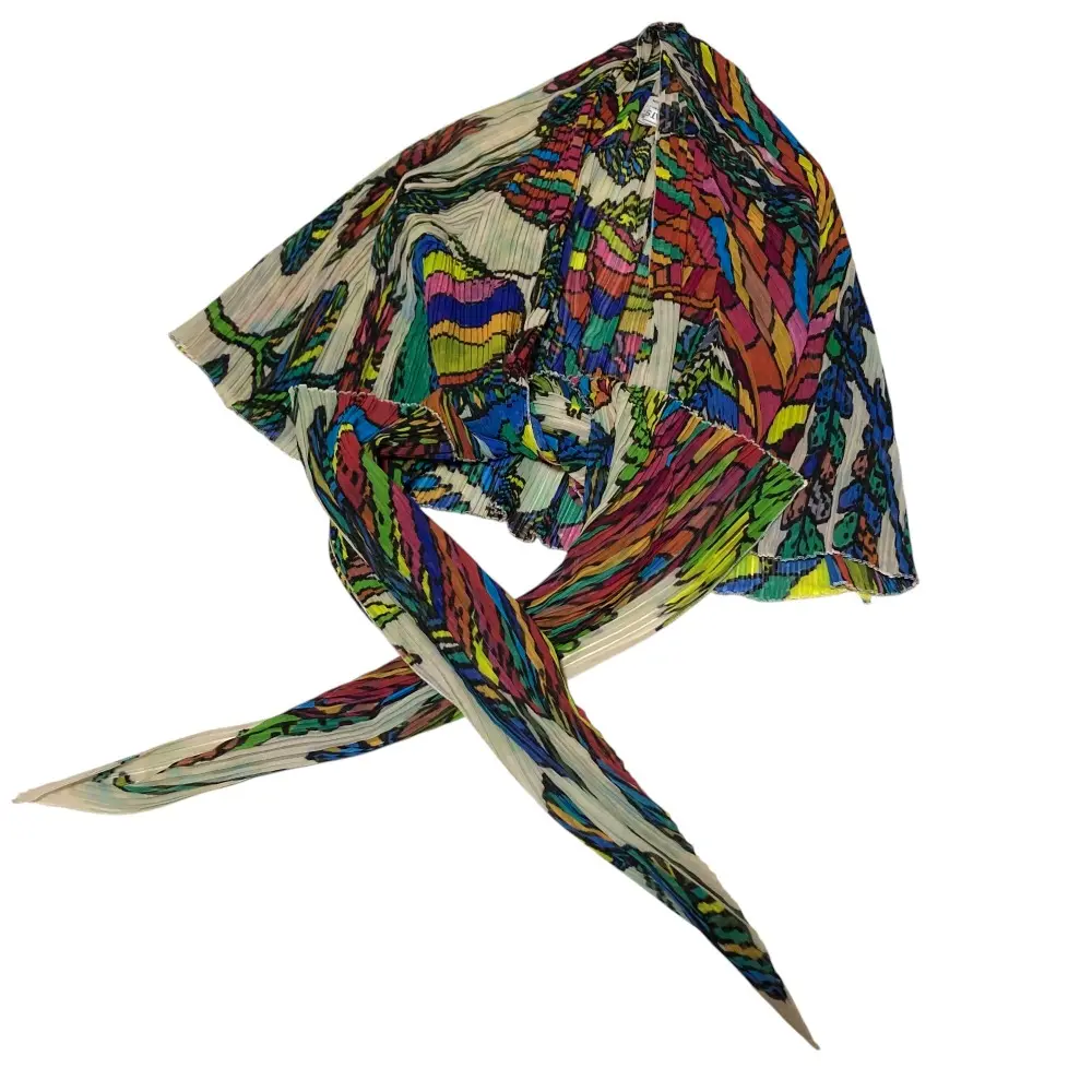 PLEATS PLEASE ISSEY MIYAKE プリーツプリーズ イッセイミヤケ マルチプリント プリーツスカーフ マルチカラー