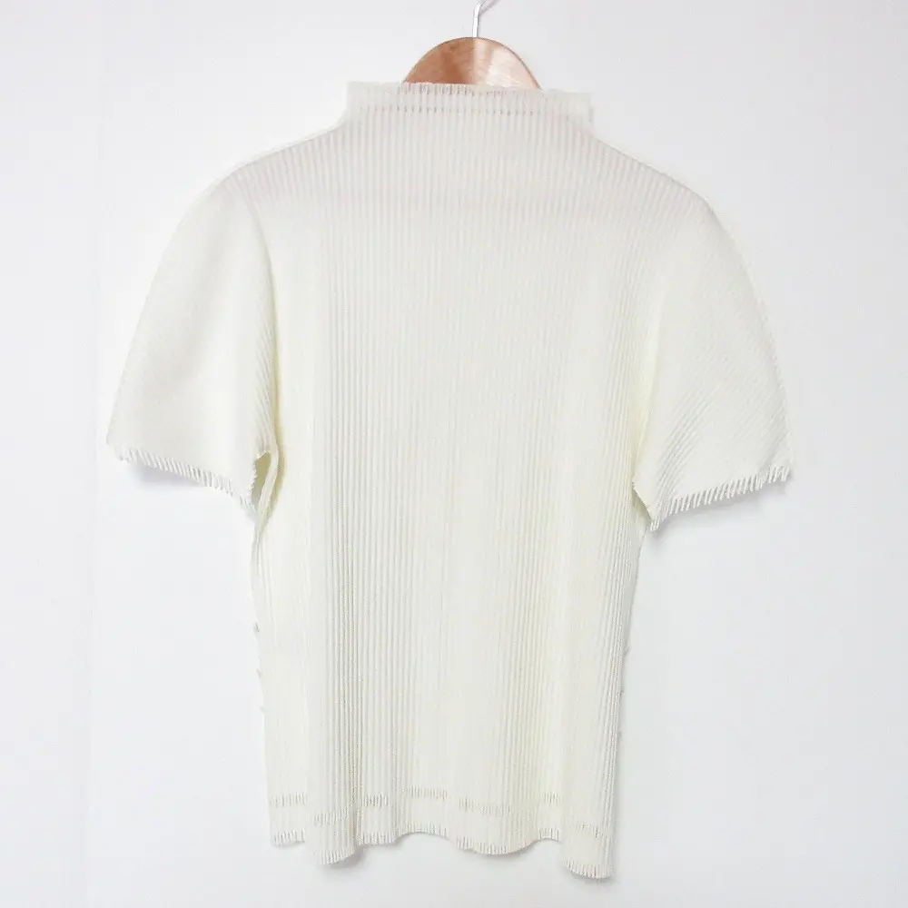 PLEATS PLEASE プリーツプリーズ イッセイミヤケ A POC INSAID ボトルネック フリンジ カットソー PP92LK922 サイズ3 ホワイト
